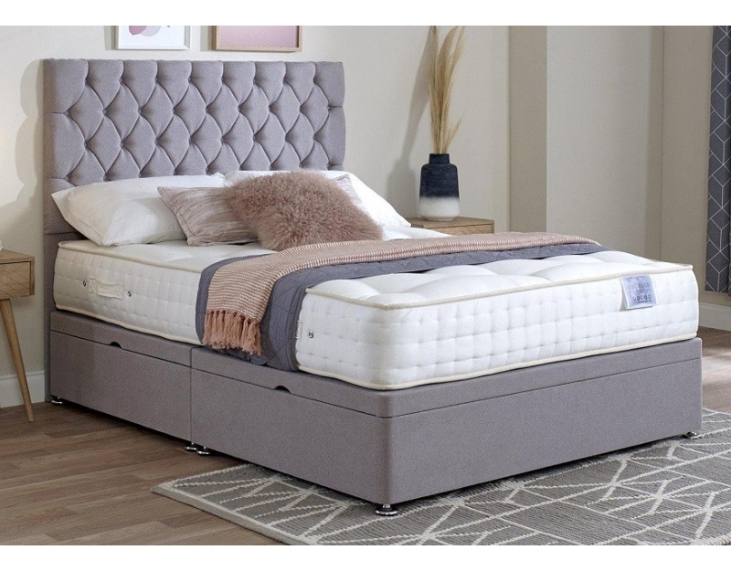 Romana Ottoman Storage Bed | Chesterfield Style | Sloomy