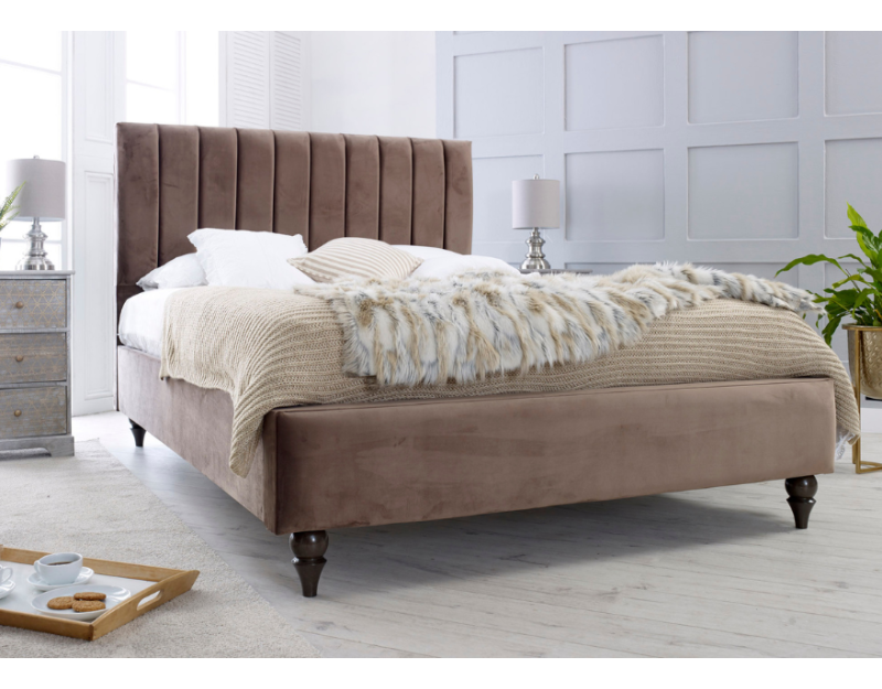 Lorenzo Bed Frame | Classic with Turned Wood Legs  | Sloomy