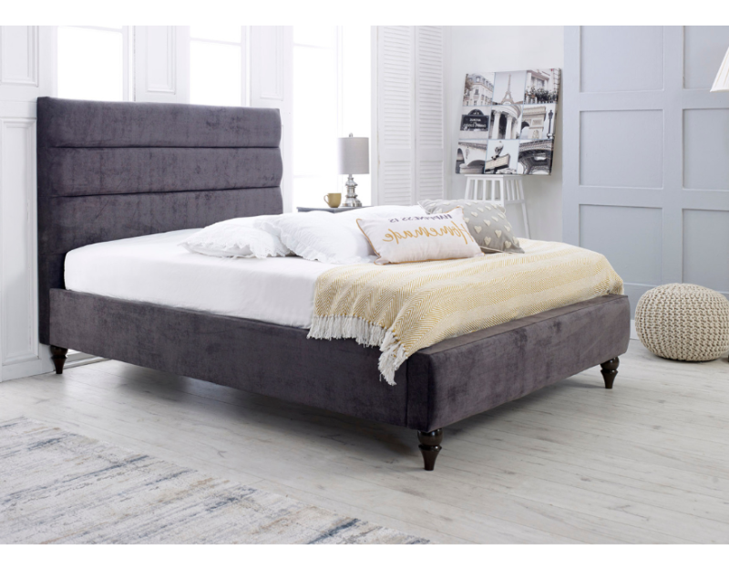 Mario Bed Frame | Modern with Turned Wooden Legs  | Sloomy