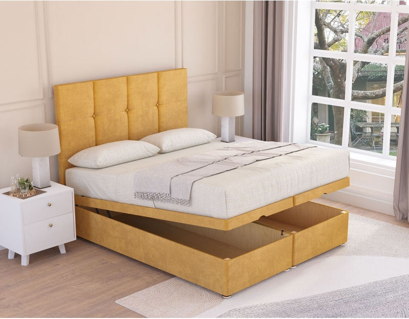 Jasmine Ottoman Bed | Cushioned, Modern Style | Sloomy