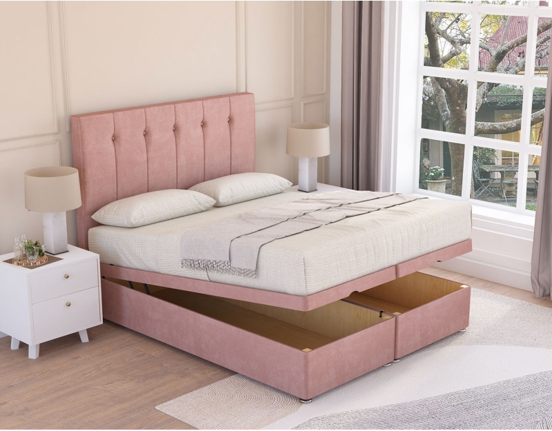 Highbury Ottoman Bed | Modern Panelling with Storage | Sloomy