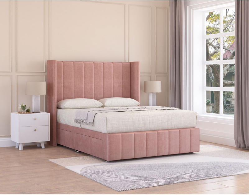 Melbourne Divan Bed Set | Wingback Style Headboard | Sloomy