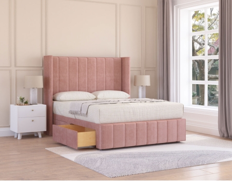Melbourne Divan Bed Set | Wingback Style Headboard | Sloomy