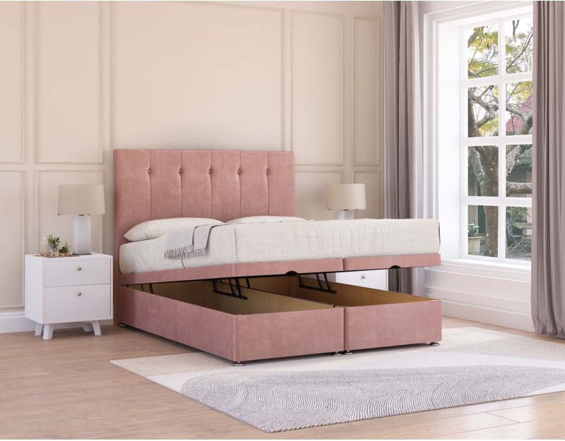 Highbury Ottoman Bed | Modern Panelling with Storage | Sloomy