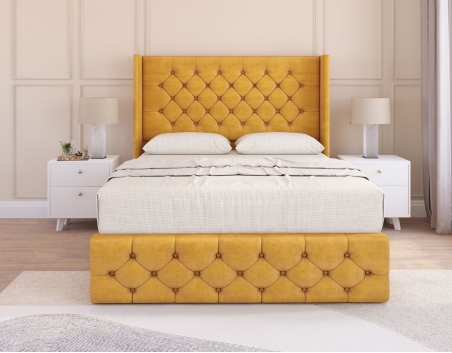 Luthor Divan Bed Set | Wingback Style Headboard | Sloomy