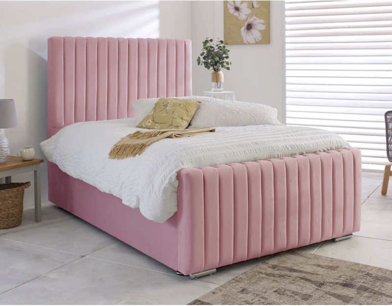 Khloe Bed Frame | Contemporary Vertical Panelling | Sloomy