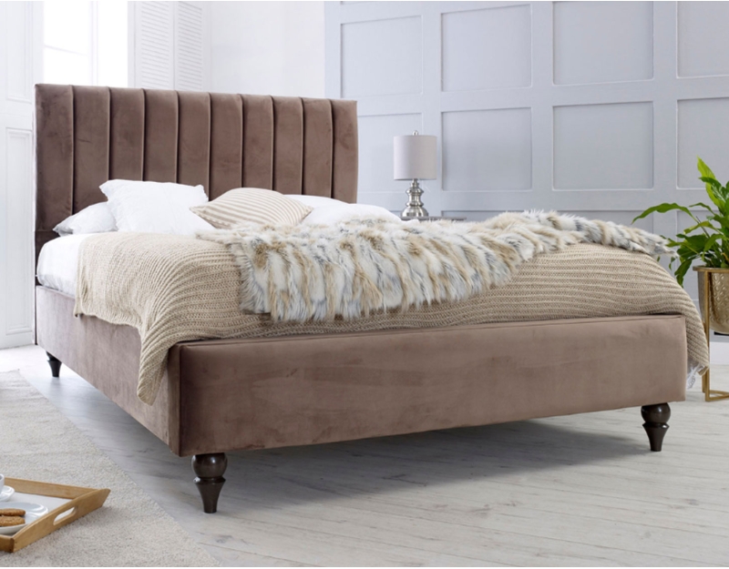 Lorenzo Bed Frame | Classic with Turned Wood Legs  | Sloomy