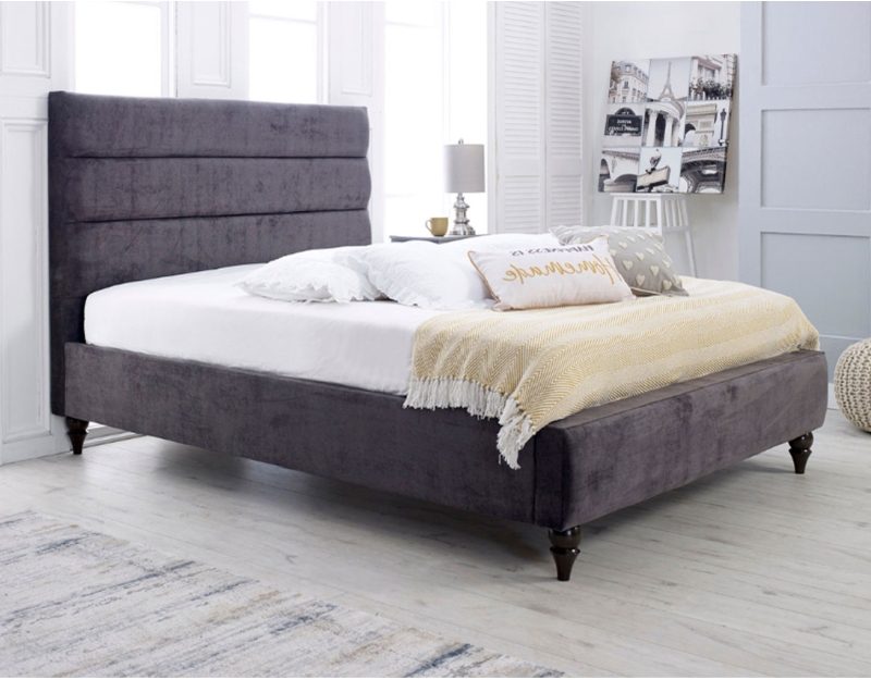 Mario Bed Frame | Modern with Turned Wooden Legs  | Sloomy