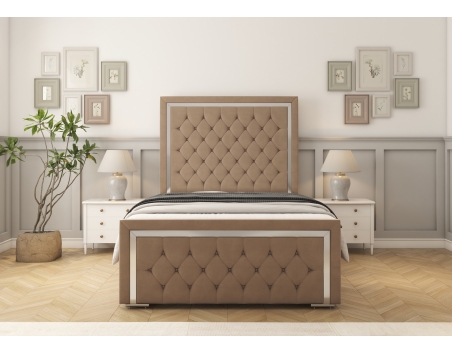 Sofia Chrome Bed Frame – Stylish Bed with Storage Options