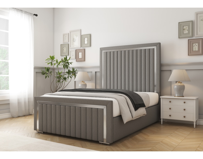 Boston Chrome Bed Frame – Stylish Bed with Storage Options