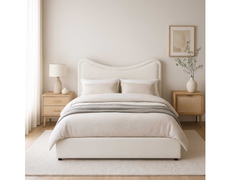 Aurelia Ottoman Bed – Beautiful Boucle Bliss