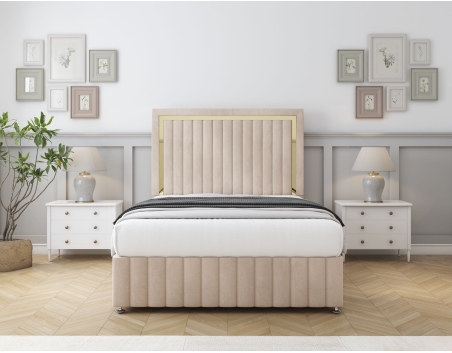 Boston Gold Divan Bed Set | Includes Footboard | Sloomy