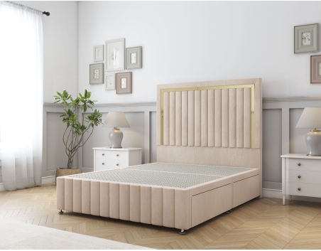 Boston Gold Divan Bed Set | Includes Footboard | Sloomy