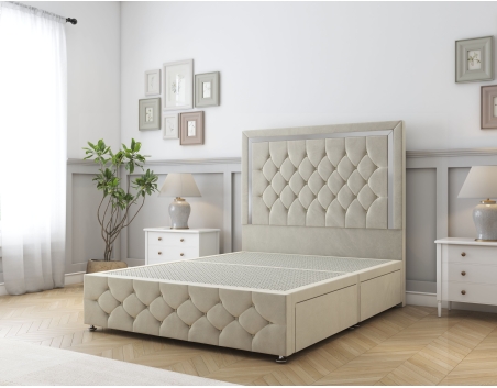 Sofia Chrome Bed | Elegant, Classic & Luxurious Divan | Sloomy