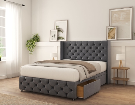 Luthor Divan Bed Set | 6+ Sizes | Storage | 20+ Colors | Sloomy