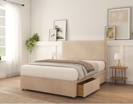 Ashford Divan Bed With Mattress | 6+ Sizes | Storage | 16+ Colors | Sloomy