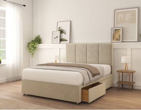 Lancaster Divan Bed With Mattress | 6+ Sizes | Storage | 16+ Colors | Sloomy
