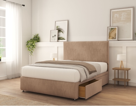 Rutherford Divan Bed With Mattress | 6+ Sizes | Storage | 16+ Colors | Sloomy
